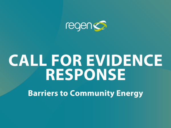 Barriers to Community Energy – response to call for evidence