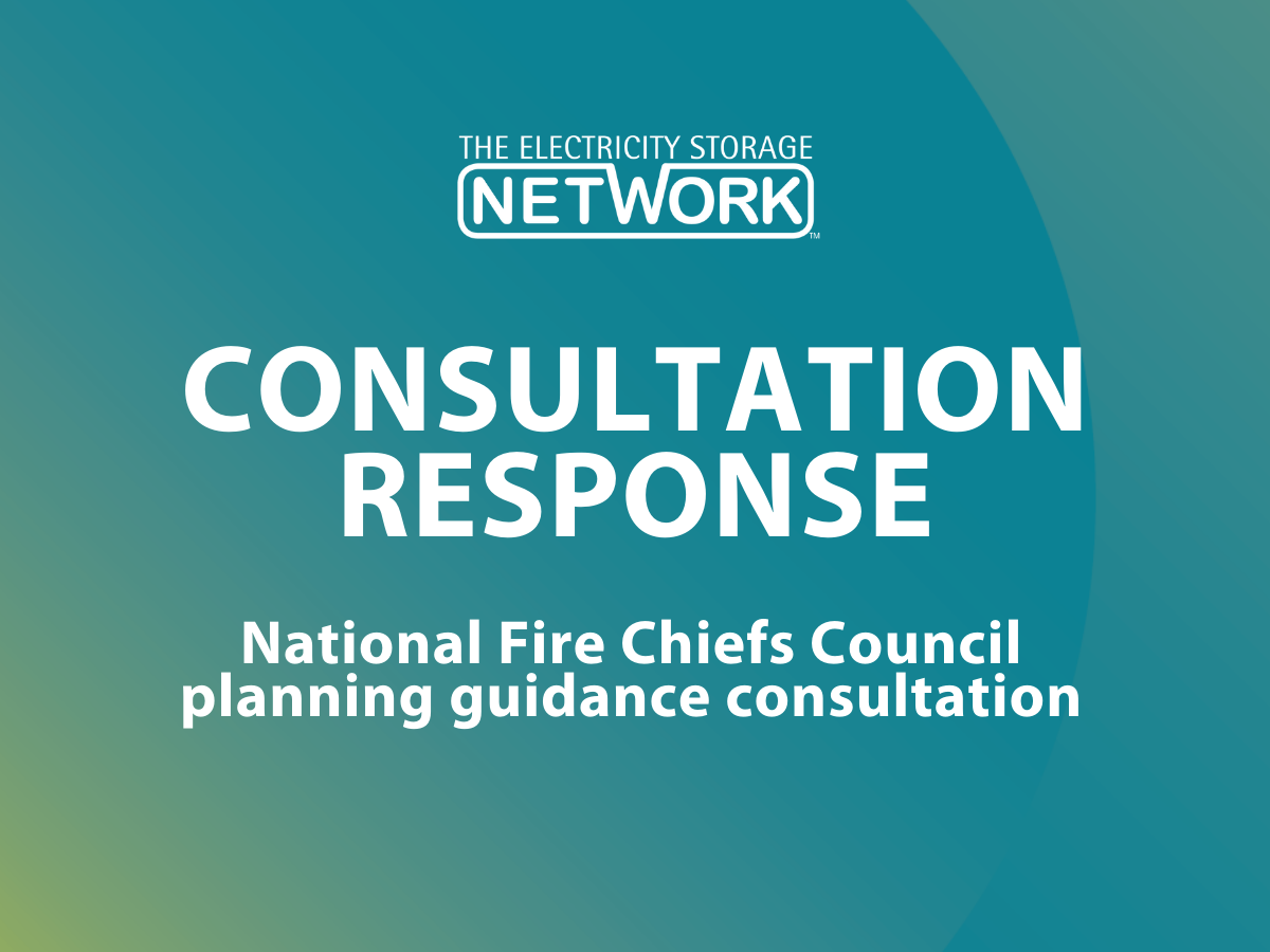 Electricity Storage Network responds to National Fire Chiefs Council consultation