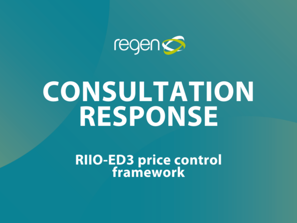 Regen’s response to Ofgem’s RIIO-ED3 framework consultation